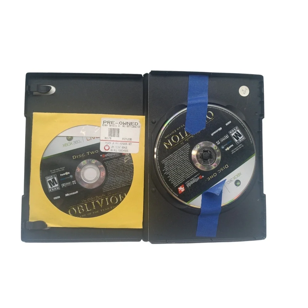 XBOX 360 - Elder Scrolls IV OBLIVION Game of the year Edition - No Manual or Map